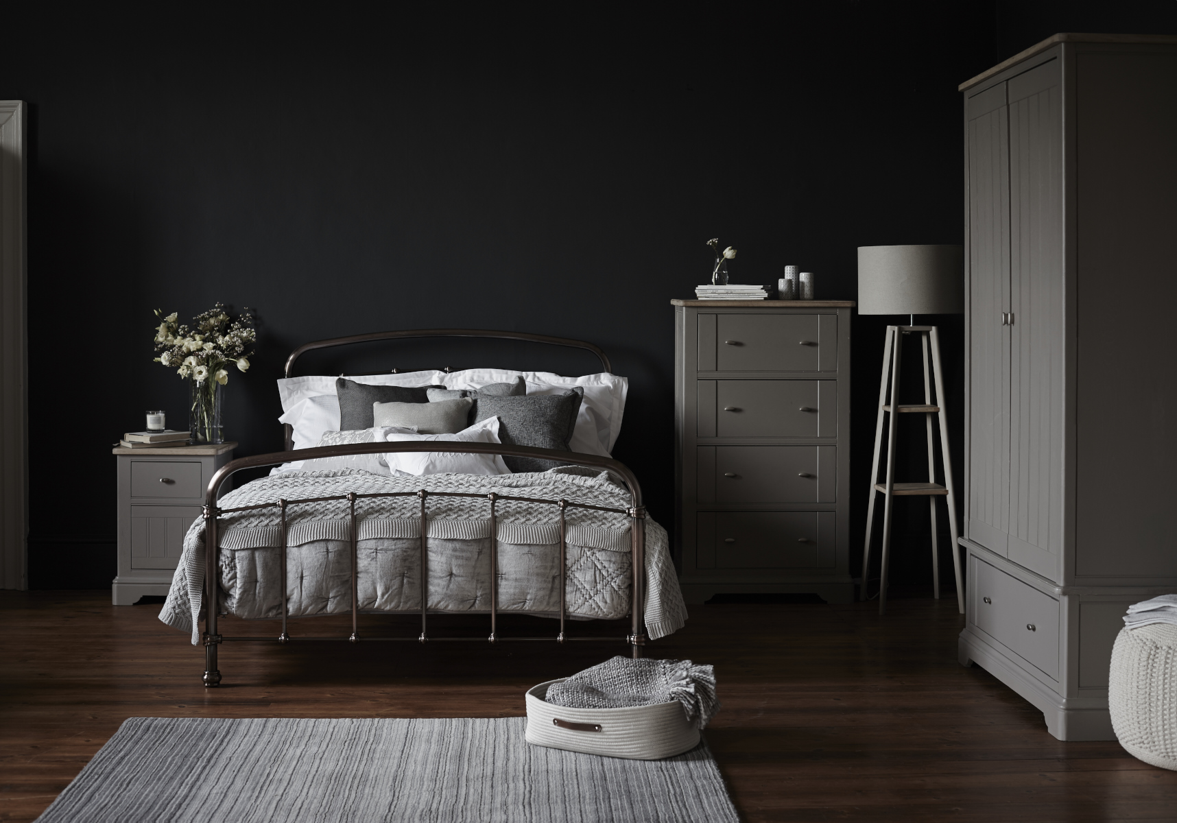 next homewares scandinavian bedroom grey pallette